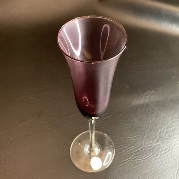 Block Crystal Hand Cut & Polished Mouth Blown Lead Free Purple Cranberry Pink - Picture 5 of 5